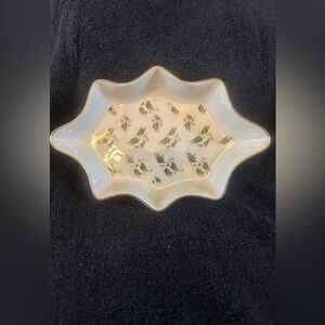 Xmas Holly Holiday candy dish